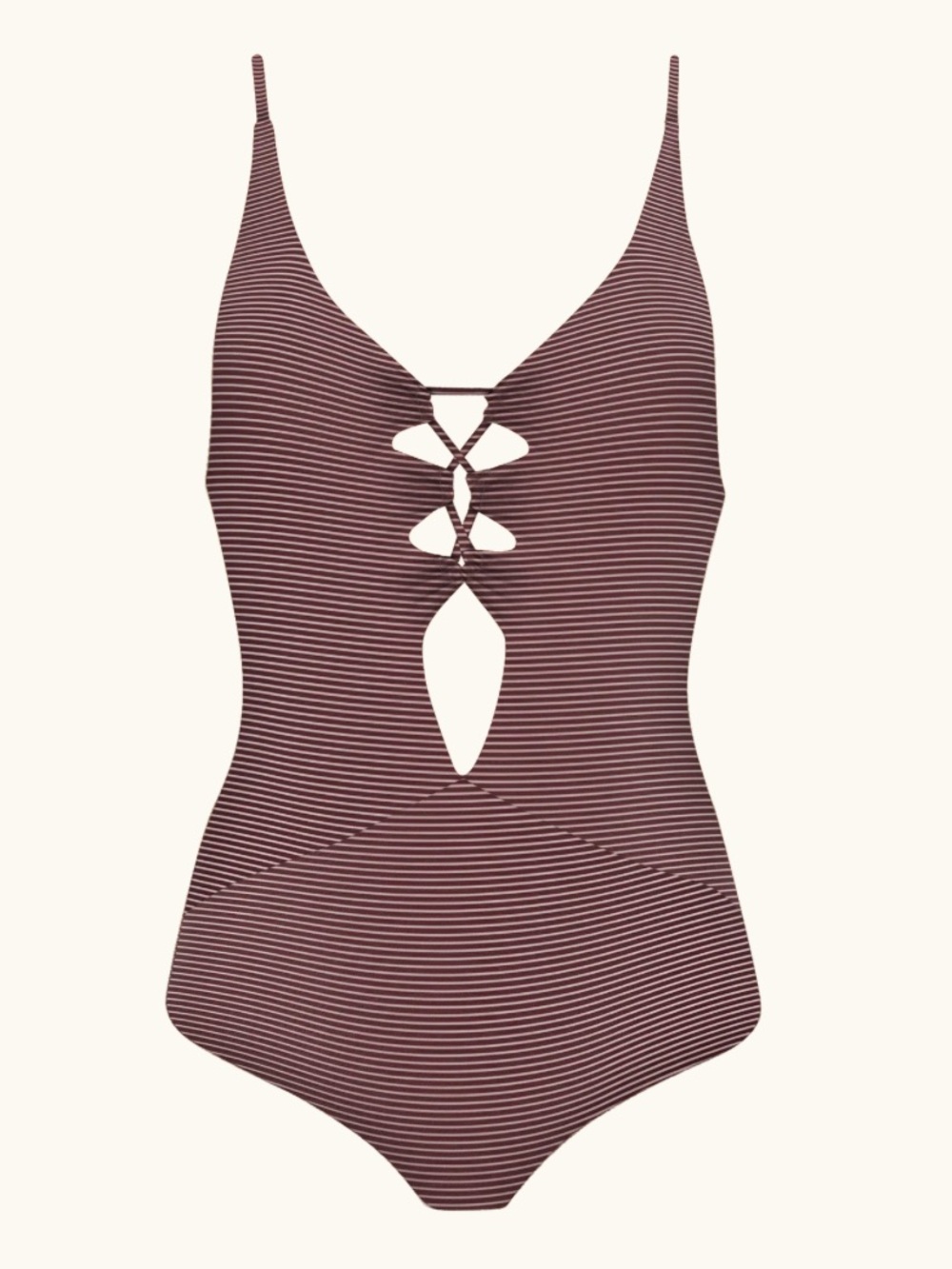 acacia One Piece Swimsuit in Marsala two-Toned Ribbed